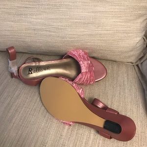 Bellini pink wedge sandals